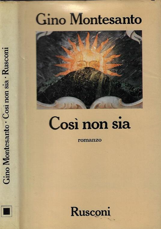 Così non sia - Gino Montesanto - copertina