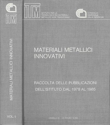 Materiali Metallici Innovativi - copertina