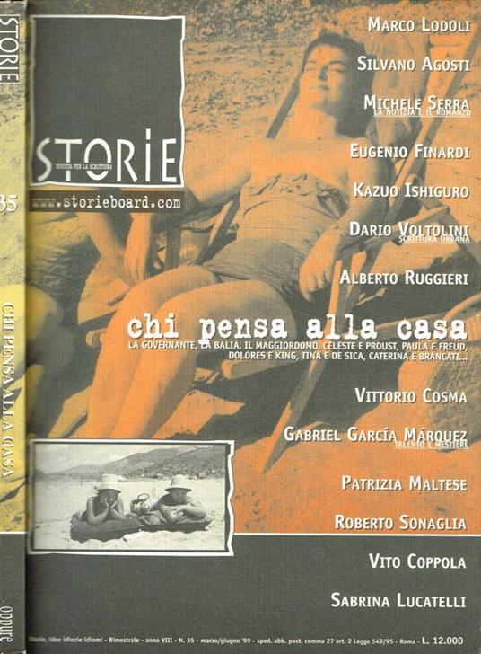 Storie. Idee, idiozie, idiomi. Bimestrale, anno VIII, n.35, marzo/giugno '99 - copertina