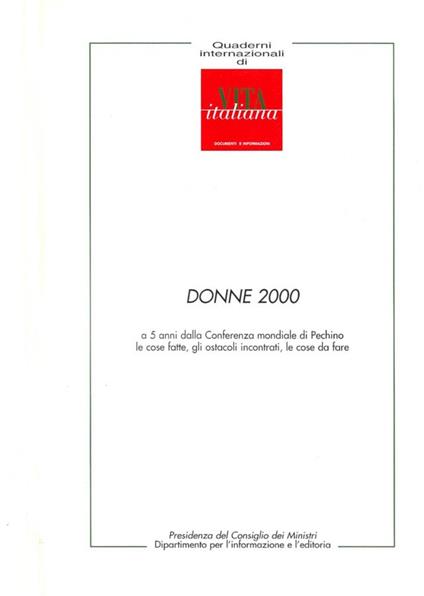 Donne 2000 - copertina