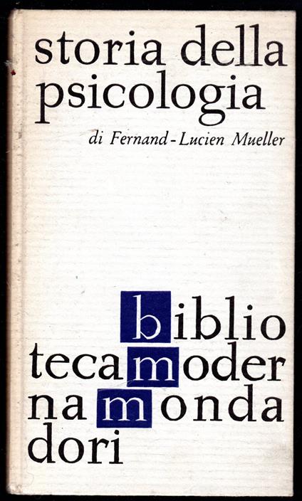 Storia della psicologia - Fernand-Lucien Mueller - copertina