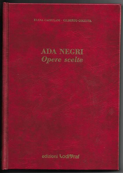 Ada Negri - Opere scelte - copertina