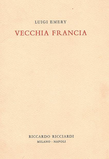 Vecchia Francia - copertina