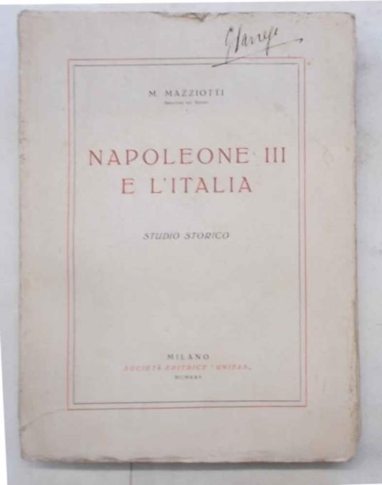 Napoleone III e l'Italia. Studio storico - copertina