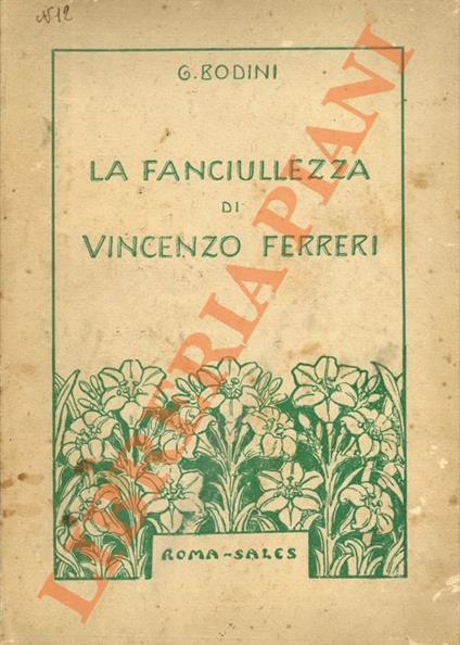 La fanciullezza di Vincenzo Ferreri - copertina