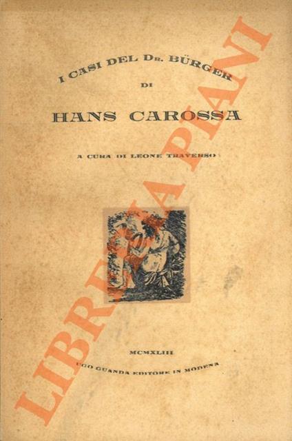 I casi del Dr. Burger - Hans Carossa - copertina