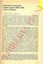 Ricostruzione economica e classe operaia 1945-1948: il caso di Genova