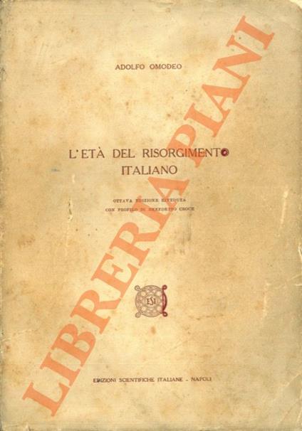 L’età del Risorgimento italiano - Adolfo Omodeo - copertina