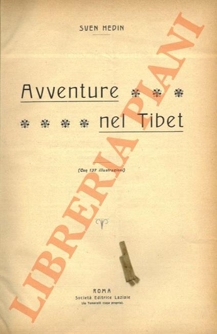 Avventure nel Tibet - Sven Hedin - copertina