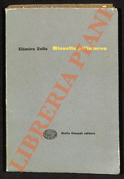 Minuetto all’inferno - Elémire Zolla - copertina