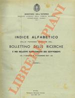 Indice alfabetico delle persone iscritte nel Bollettino delle Ricerche e nei relativi supplementi dei sovversivi dal 1° gennaio al 31 dicembre 1937-XVI