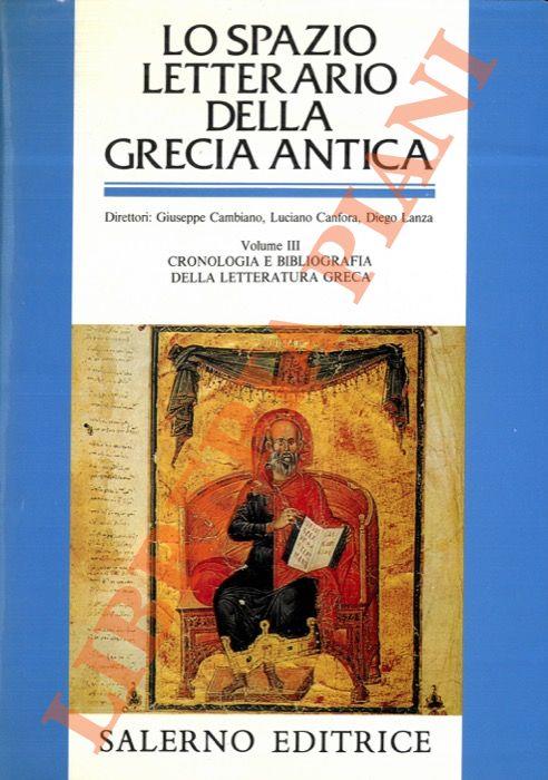 Lo spazio letterario della Grecia antica - Giuseppe Cambiano - copertina