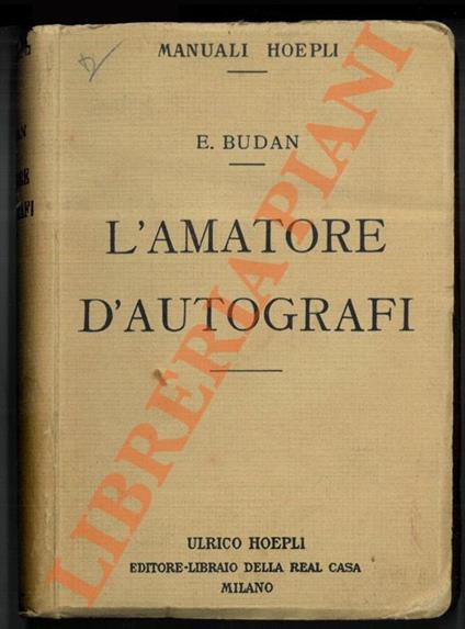 L' amatore d'autografi - Emilio Budan - copertina