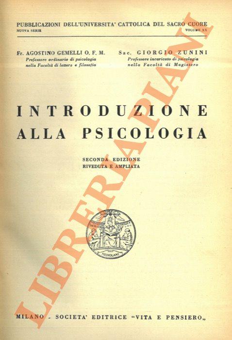 Introduzione alla psicologia - Agostino Gemelli - copertina