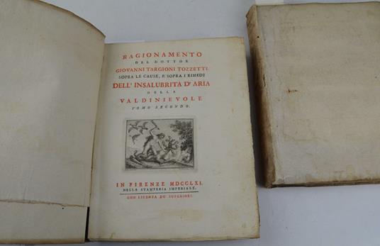 Ragionamento… sopra le cause, e sopra i rimedj dell'insalubrità dell'aria della Valdinievole - Giovanni Targioni Tozzetti - copertina