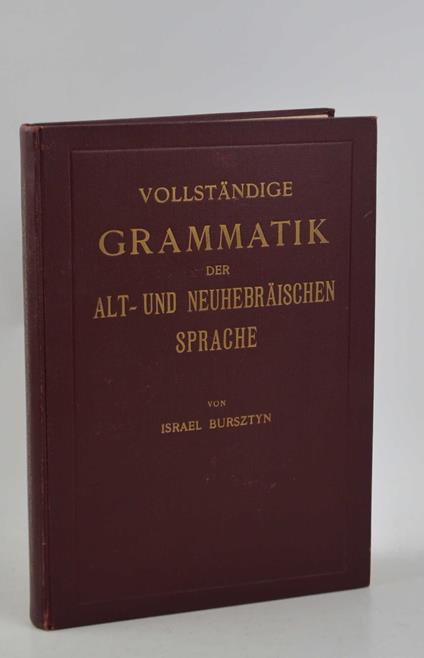 Vollständige Grammatik der Alt- und neuhebräischen Sprache - copertina