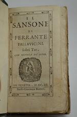 Il Sansone…Libri tre…