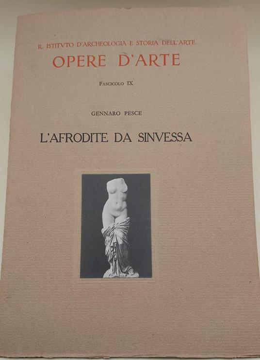 L' Afrodite Da Sinuessa(1939) - Gennaro Pesce - copertina