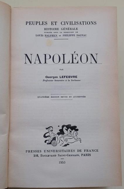 Napoleon( 1953) - Georges Lefebvre - copertina