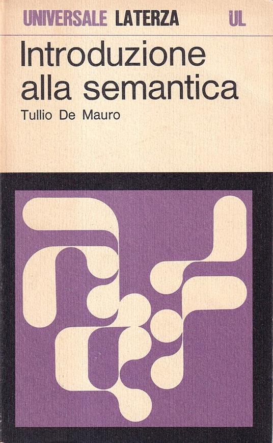 Introduzione alla Semantica - Tullio De Mauro - copertina