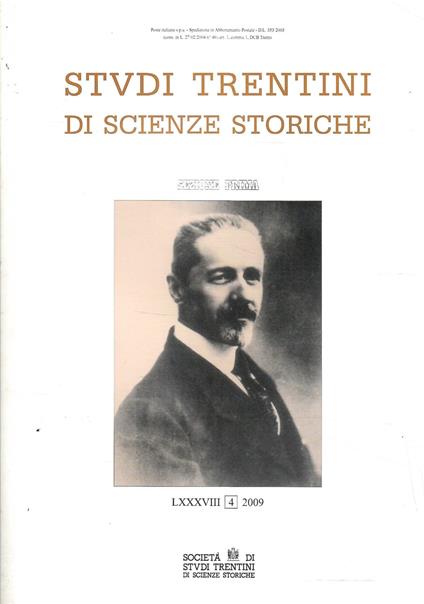 Studi Trentini Di Scienze Storiche - Sezione Prima - Lxxxviii/2009 - copertina