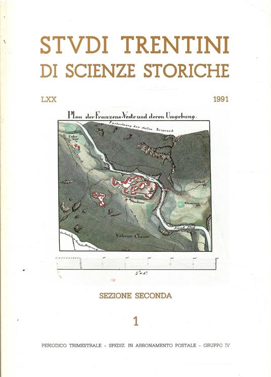 Studi Trentini Di Scienze Storiche - Sezione Seconda Lxx/1991 - copertina