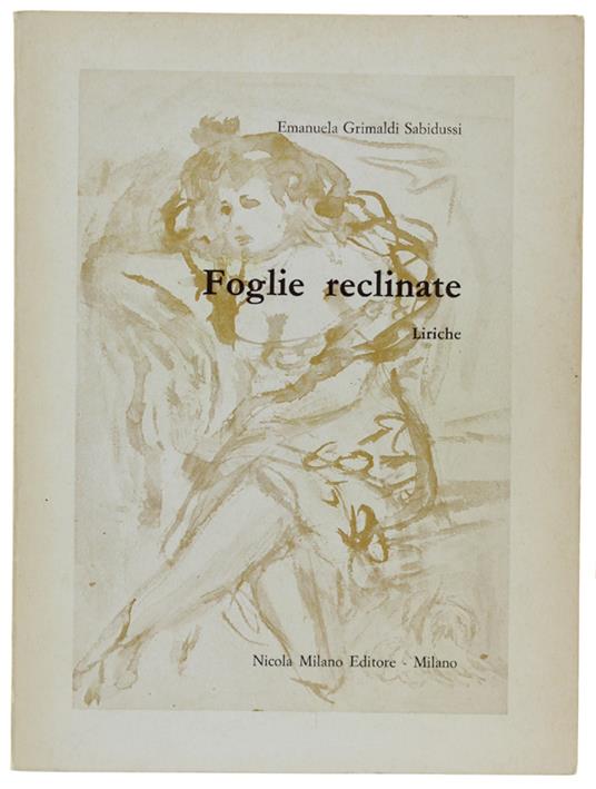 Foglie Reclinate. Liriche - copertina