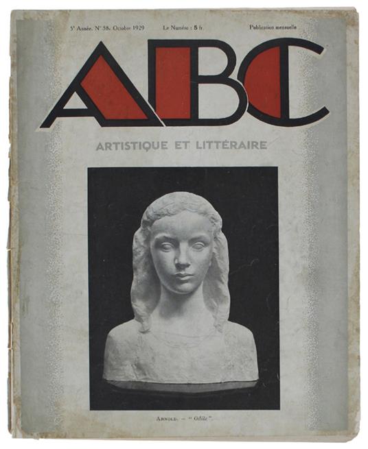 A.B.C. Artistique Et Littéraire. N. 58/1929 - copertina