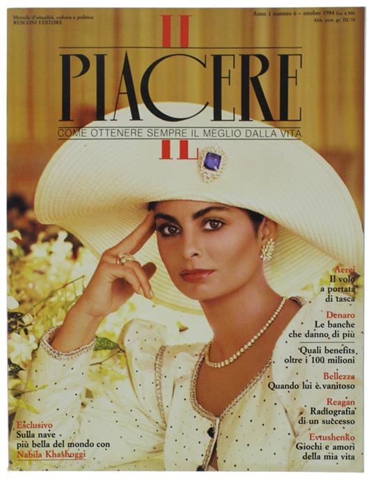 Il Piacere. Anno 1 N. 6 (Ottobre 1984) Mensile D'Attualità, Cultura E Politica - copertina