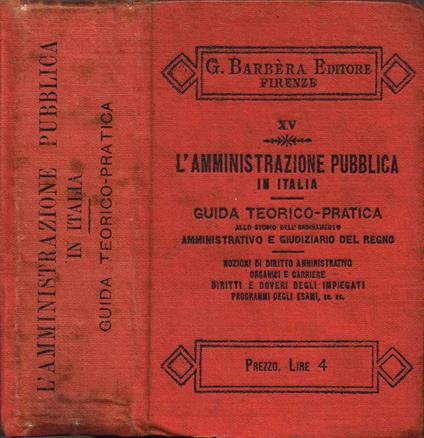 L' Amministrazione Pubblica in Italia - copertina