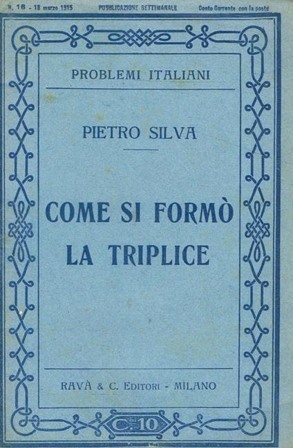 Come si formò la triplice - Pietro Silva - copertina