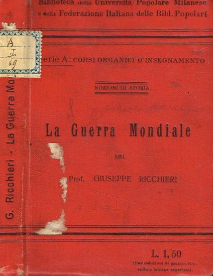 La guerra mondiale - Giuseppe Ricchieri - copertina