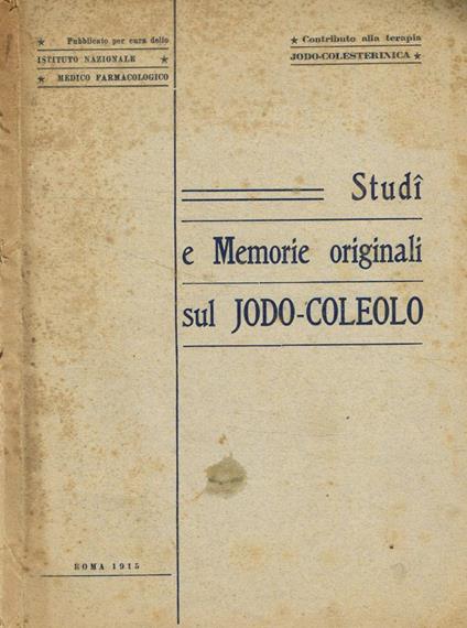 Studi e memorie originali sul Jodo-coleolo serono - copertina