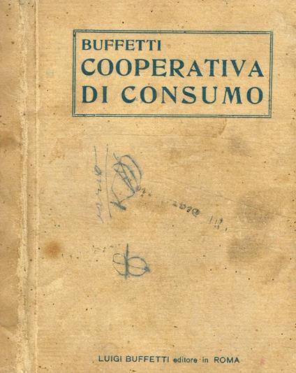 Manuale della cooperativa di consumo - Ferdinando Butti - copertina