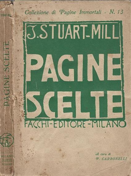 Pagine scelte - John Stuart Mill - copertina