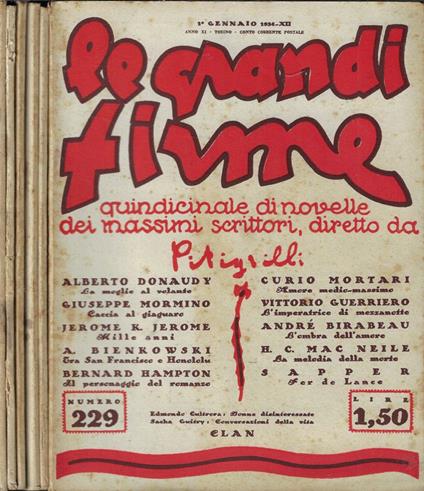 Le grandi firme Anno 1934 n. 229-230-231-232-237-240 - copertina