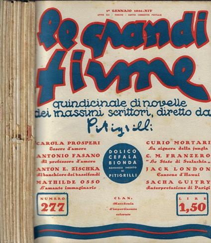 Le grandi firme Anno 1936 dal n. 277 al n. 286 - copertina