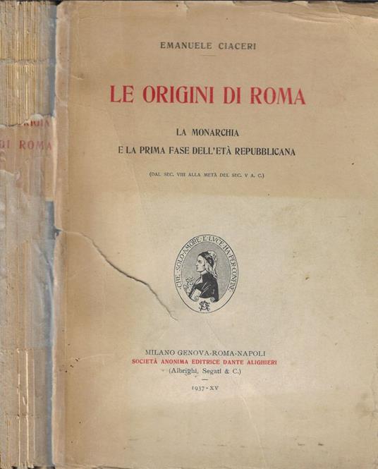 Le origini di Roma - Emanuele Ciaceri - copertina