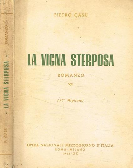 La vigna sterposa - Pietro Casu - copertina