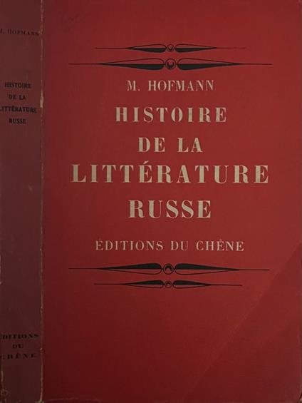 Histoire de la litterature russe - copertina