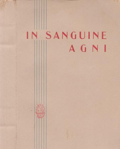 In sanguine agni - Maria Eugenia Pietromarchi - copertina