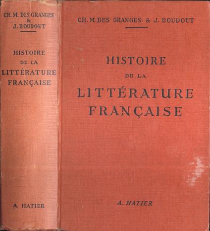 Histoire de la littérature francaise - copertina