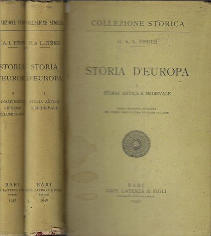 Storia d'Europa - Herbert A. Fisher - copertina