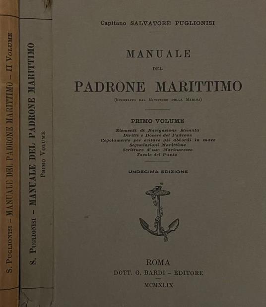 Manuale del padrone marittimo - Salvatore Puglisi - copertina