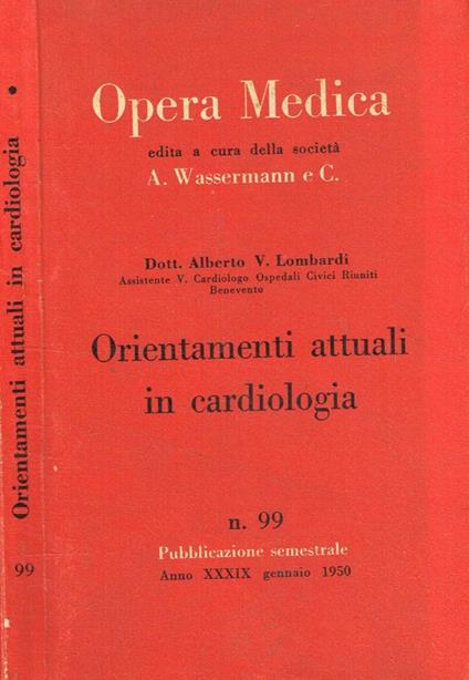 Orientamenti attuali in cardiologia - copertina