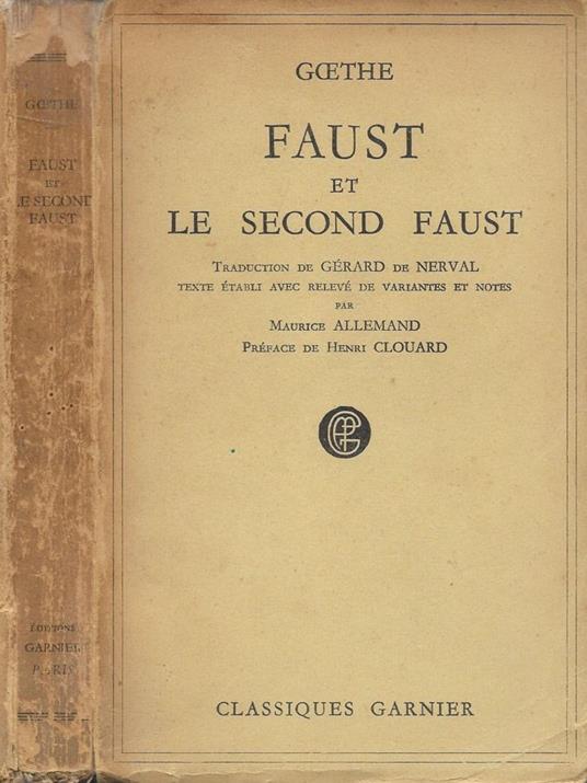 Faust et le second Faust - Johann Wolfgang Goethe - copertina