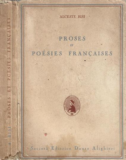 Proses et poésies francaises - Alceste Bisi - copertina