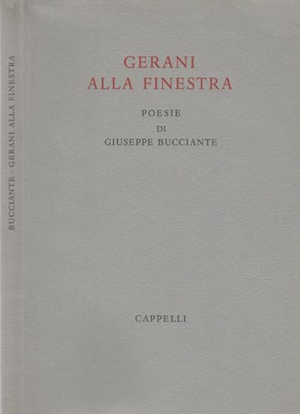 Gerani alla finestra - Giuseppe Bucciante - copertina