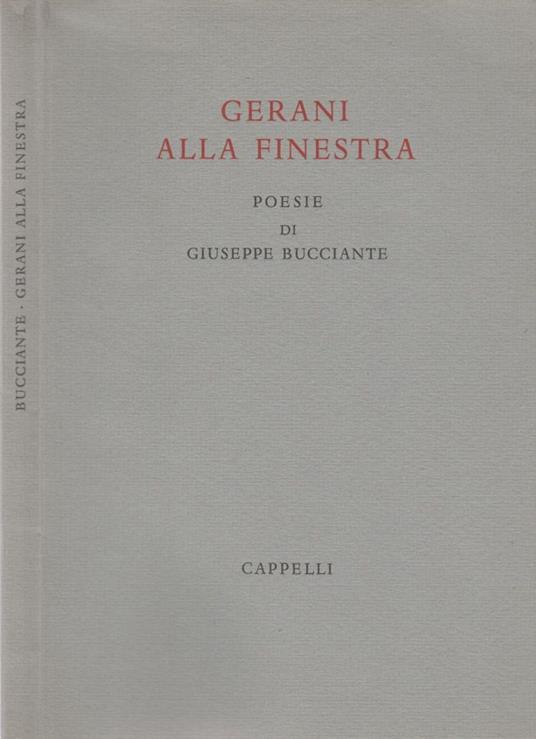 Gerani alla finestra - Giuseppe Bucciante - copertina