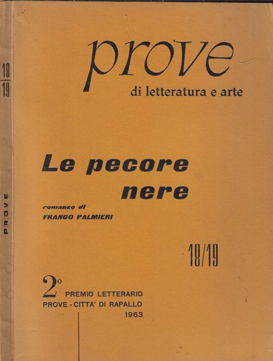 Prove di letteratura e arte n. 18-19 Anno 1963 - Franco Palmieri - copertina